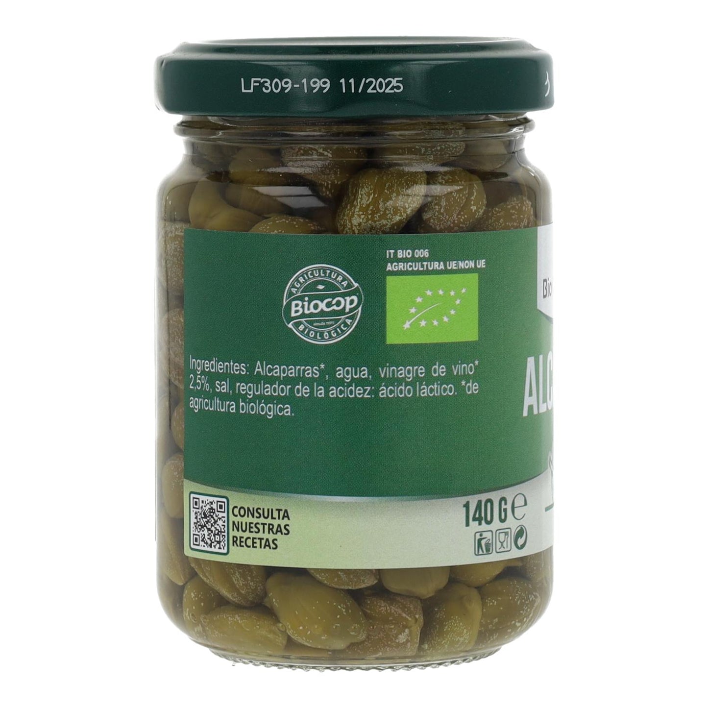 Câpres italiennes bio au vinaigre 140 g