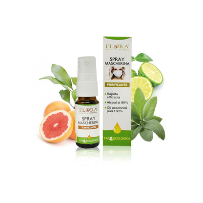 Desinfektionsspray för ansiktsmasker Flora 30 ml