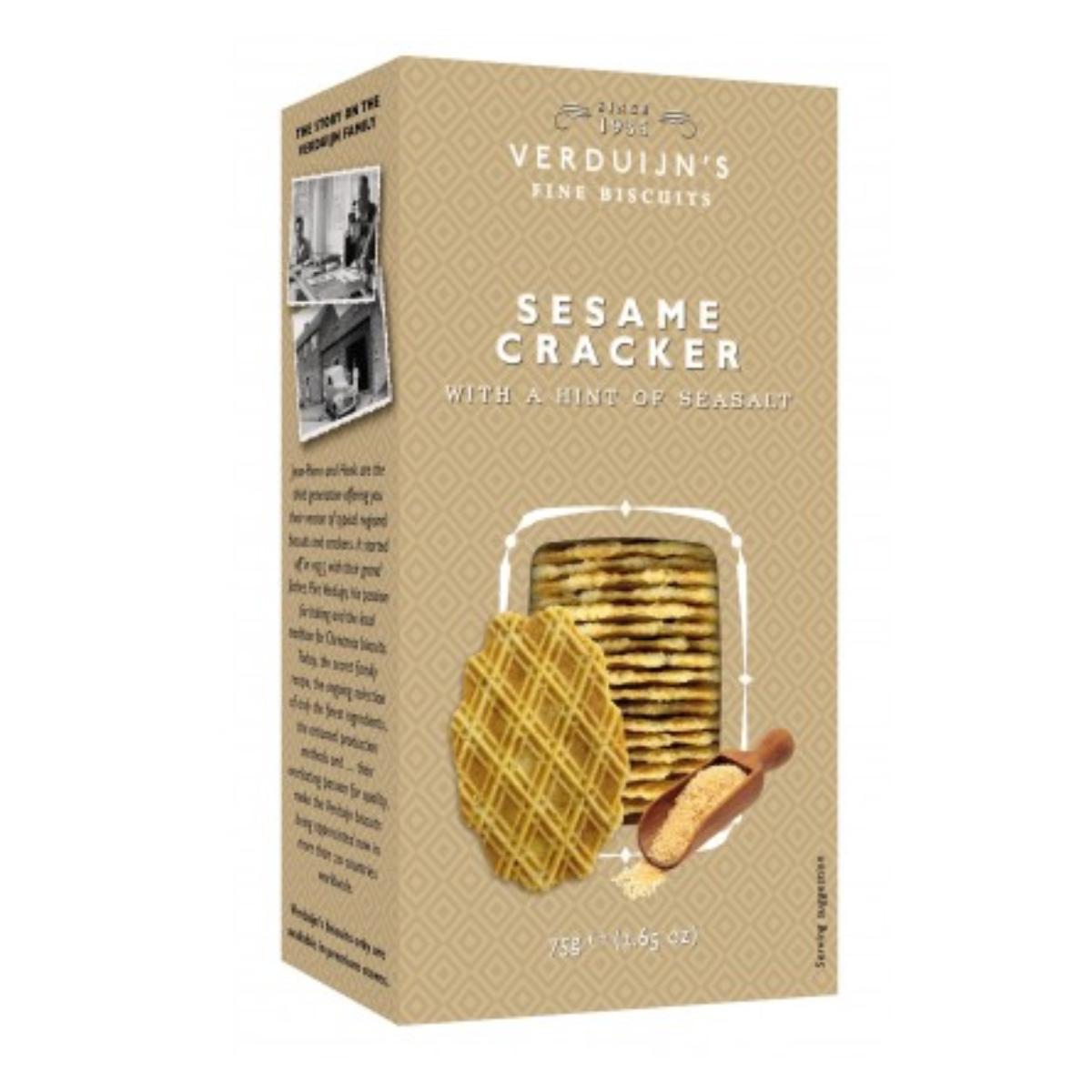 Krakersy z sezamem i solą morską Verduijns 75 g