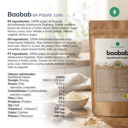 Baobab-Pulver Eco Planeta Huerto 125 g