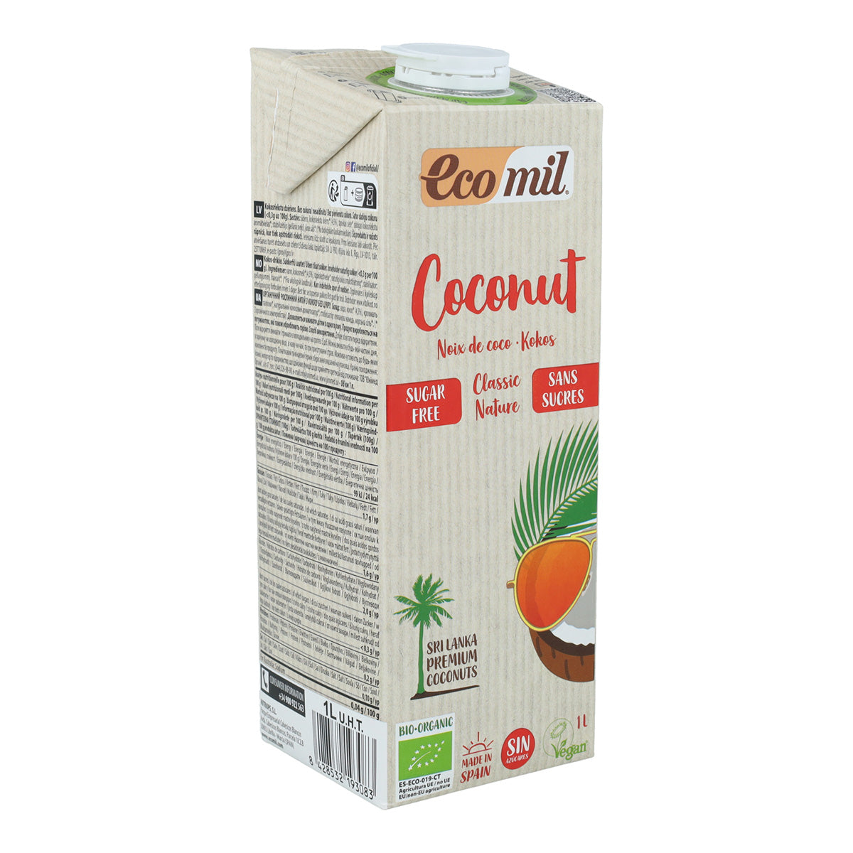 Pack 6x Boisson végétale à la noix de coco Classic Nature BIO Ecomil 1 L