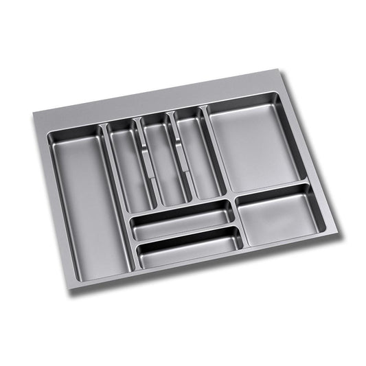 Emuca Range-couverts pour tiroir de cuisine, module 700 mm, plastique, gris