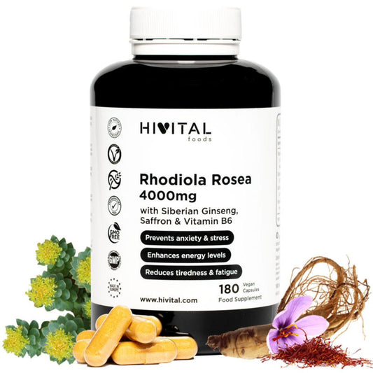 Rhodiola Rosea 4000 mg 180 kapsułek wegańskich Hivital