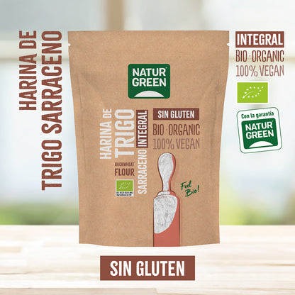 Glutenfreies Vollkorn-Buchweizenmehl NaturGreen 500 g