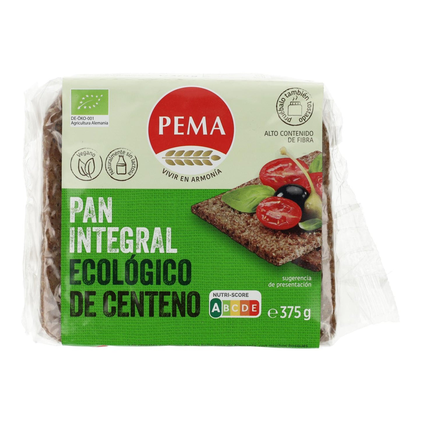 Pain de seigle complet bio Pema 375 g