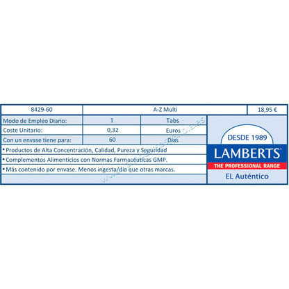A-Z Multi Lamberts, 60 tabletter