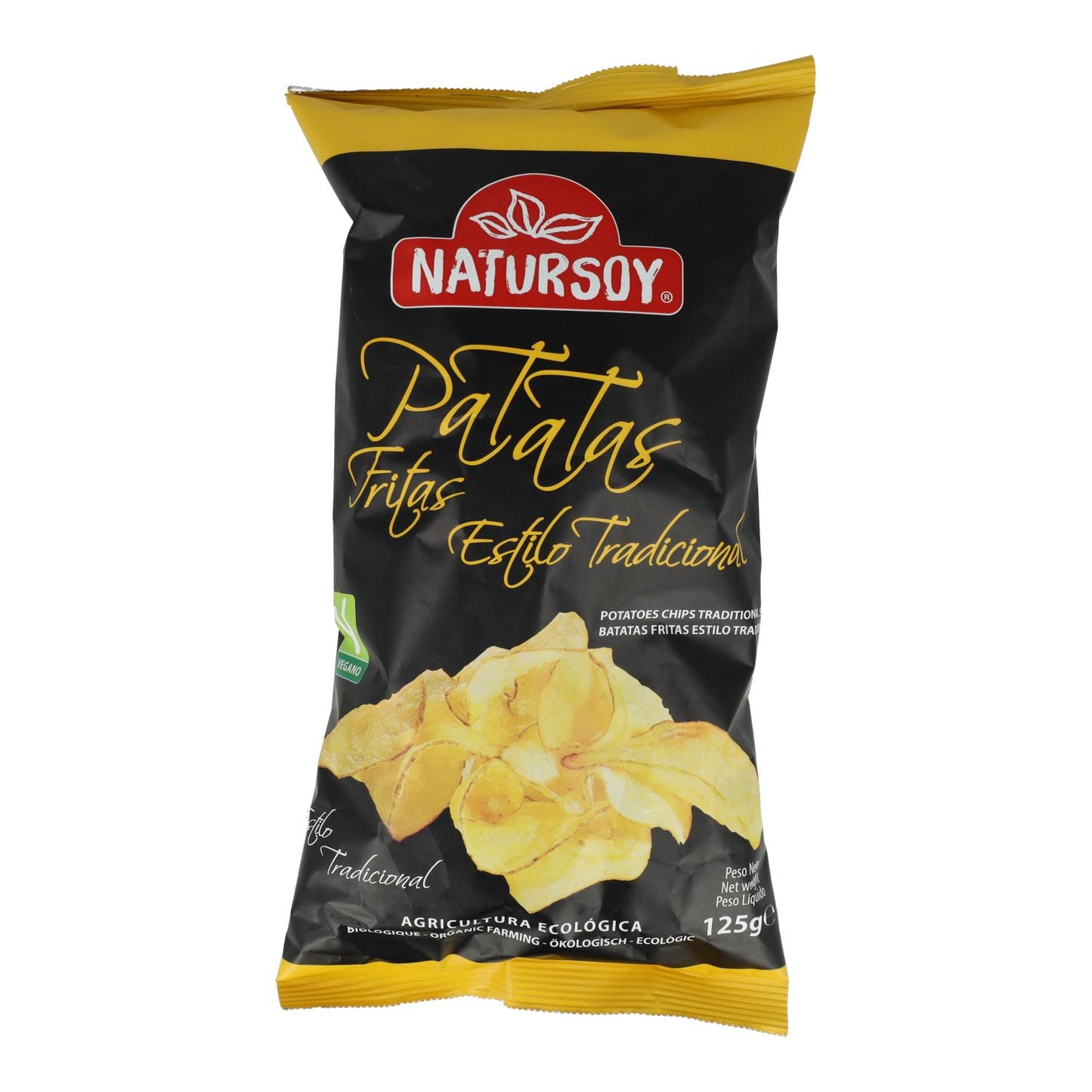 Chips de pommes de terre bio avec la peau. Natursoy 125 g