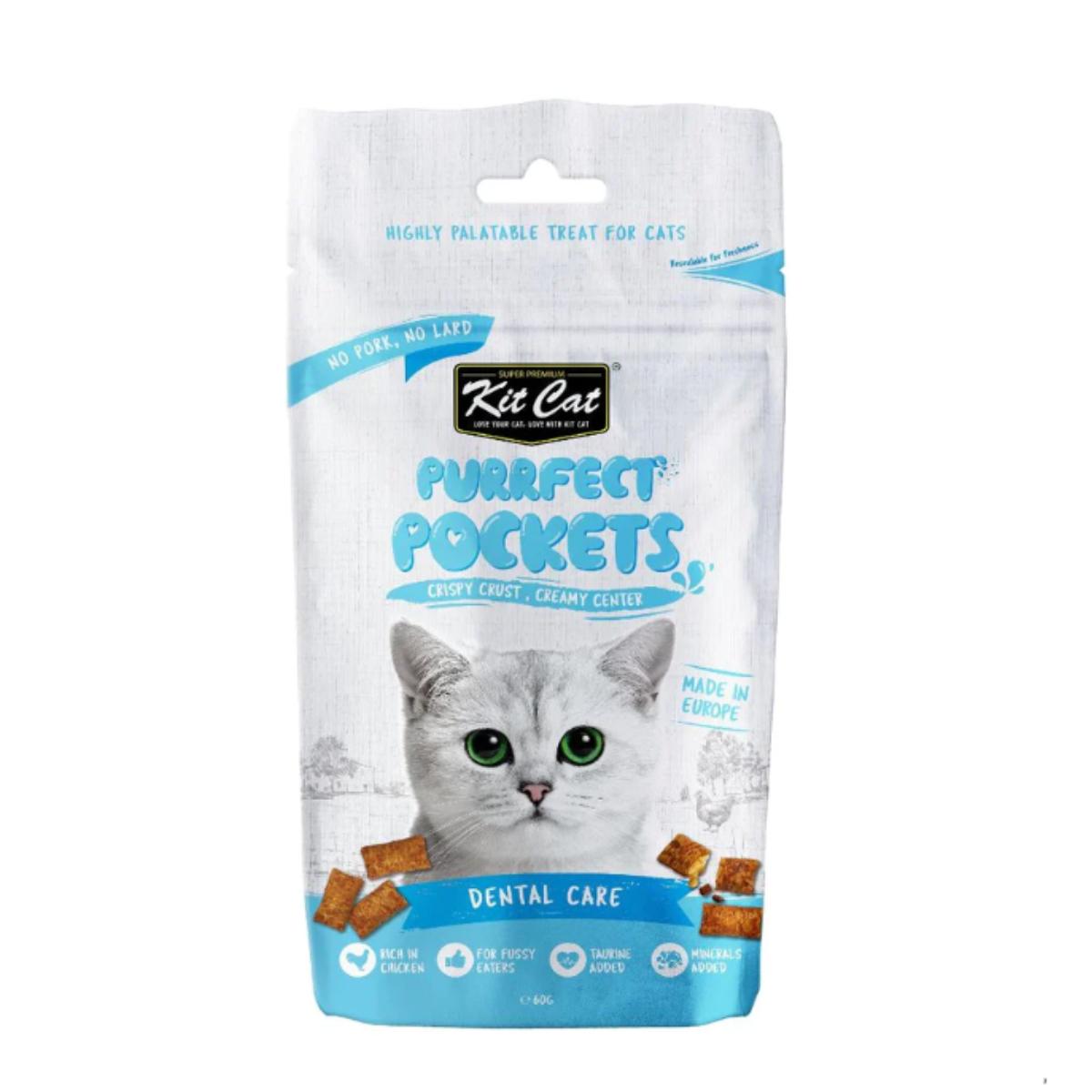 Kit Cat Purrfect Pockets - Dental Care 60 g Snack funzionale per gatti