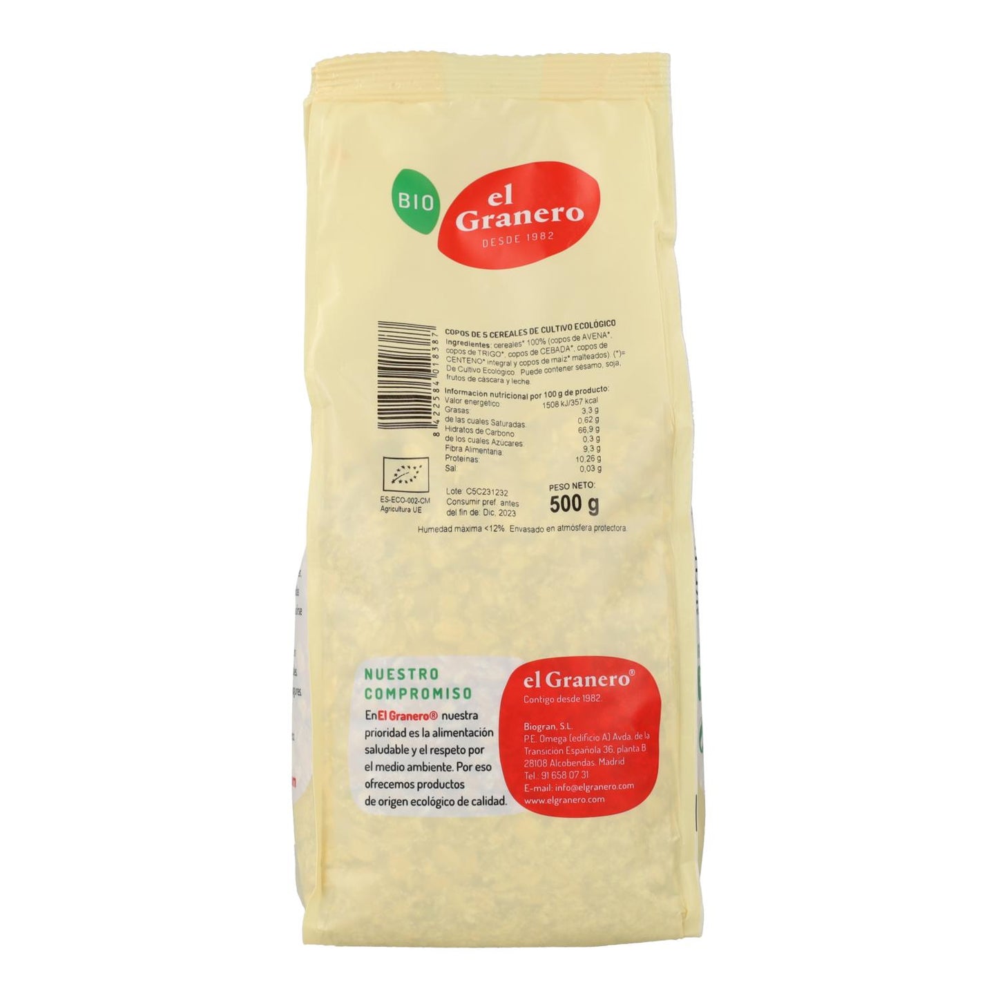 Flocons 5 céréales El Granero 500 g