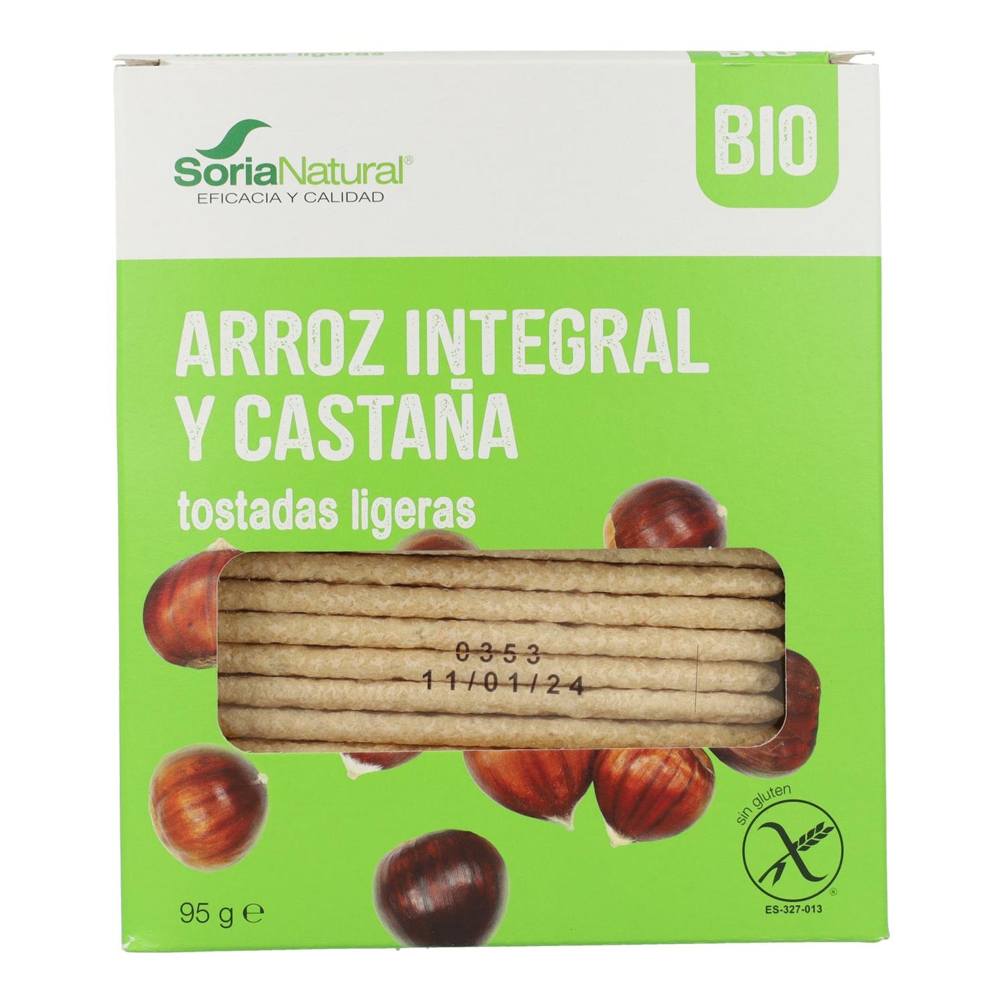 Toasts Soria Natural Light au riz et aux châtaignes 95 g