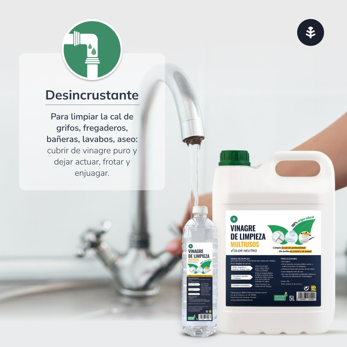 Witte schoonmaakazijn 5L Planeta Huerto