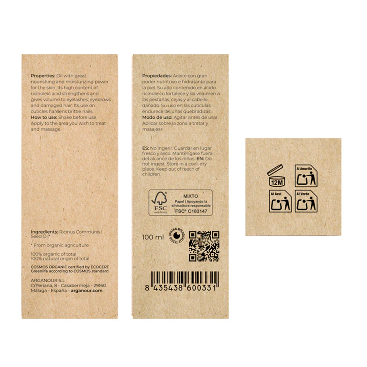 Bio Arganour ricinusolie 100 ml