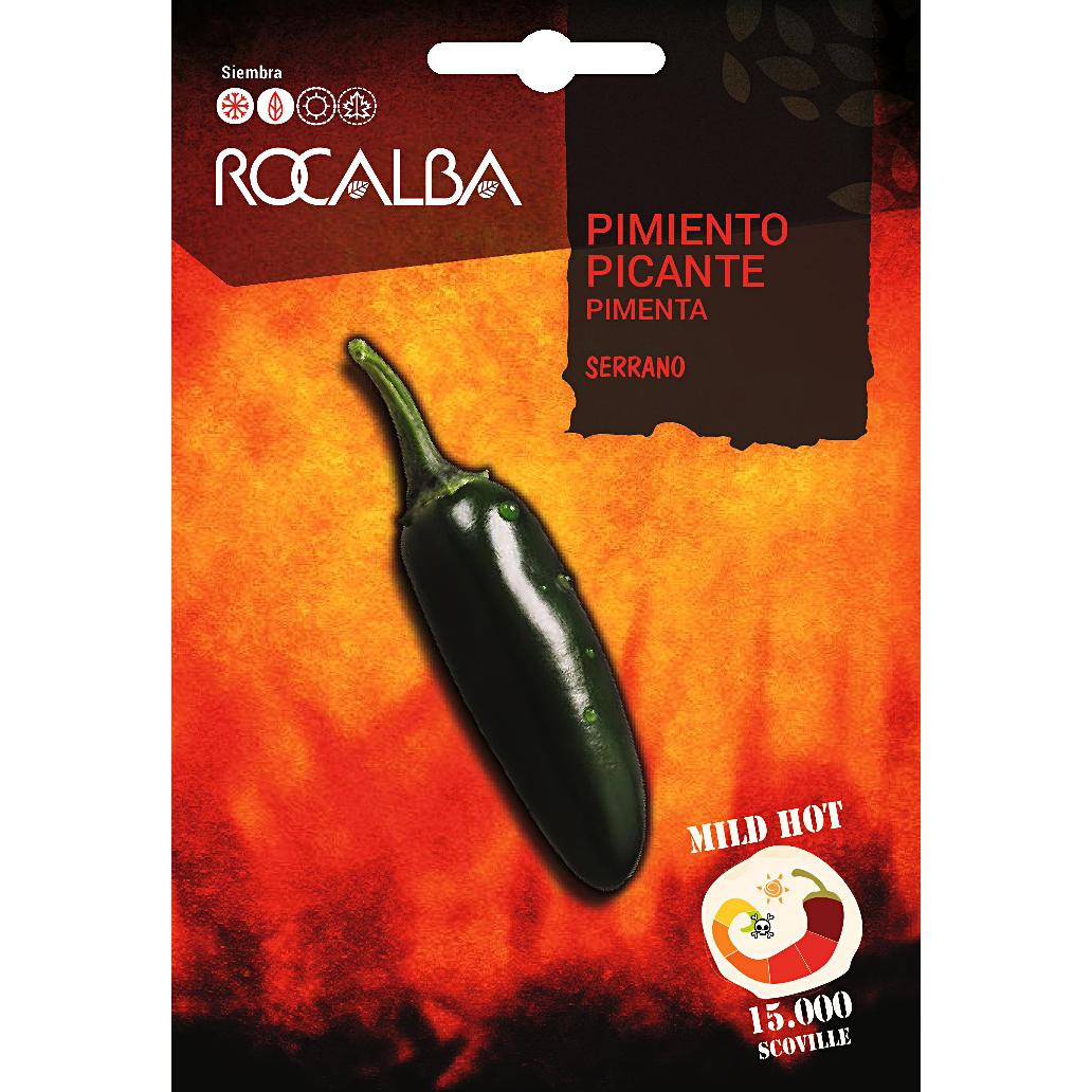 Semi di peperoncino piccante Serrano Rocalba
