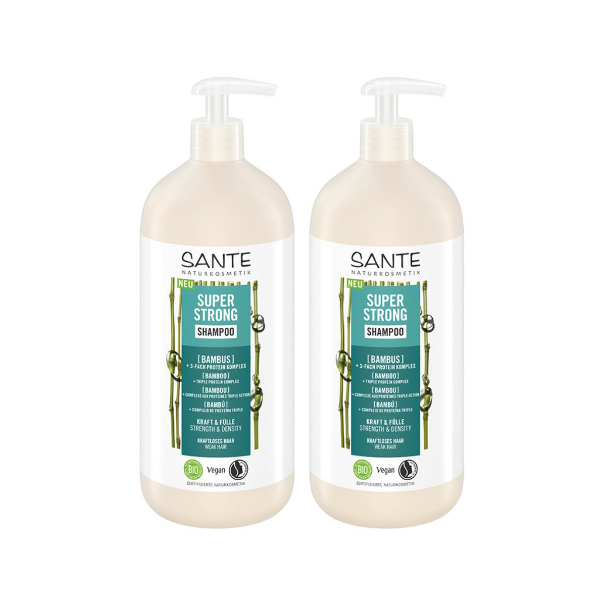 Pack 2x Shampooing super fort bambou Sante 950 ml