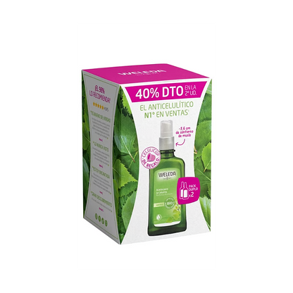 Doble Pack Abedul aceite anticelulítico 2x100 ml + REGALO Celulicup Weleda