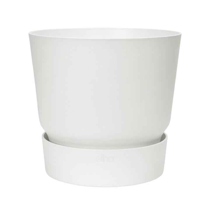 Pot de fleur avec soucoupe intégrée Greenville Elho blanc 30 cm