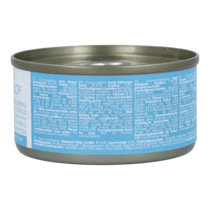 Kit Cat Dosenaufsatz – Thunfisch & Jakobsmuschel 80 g Nassfutter für Katzen in Gelatine