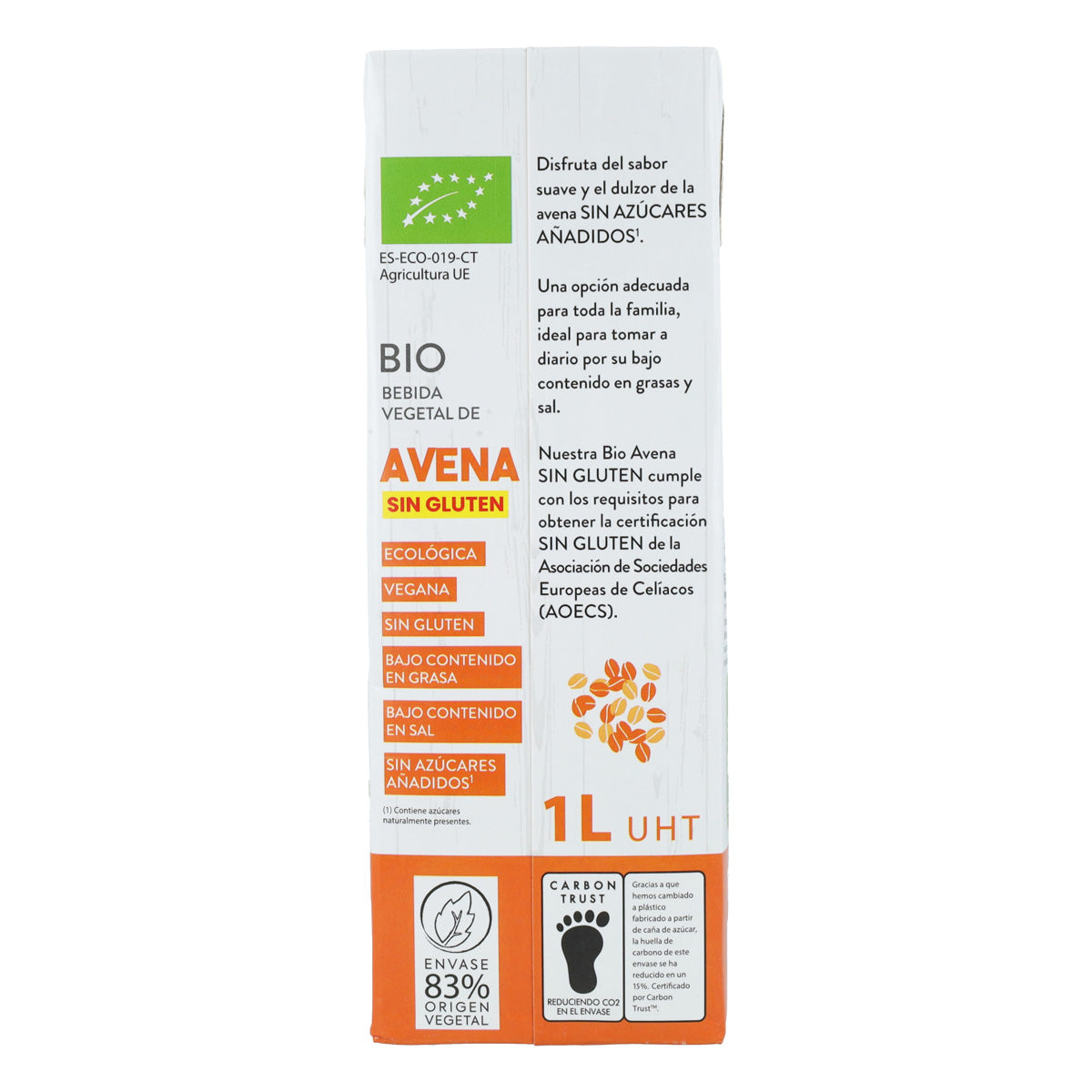 6er-Pack glutenfreies Bio-Hafergetränk Sol Natural 1 l