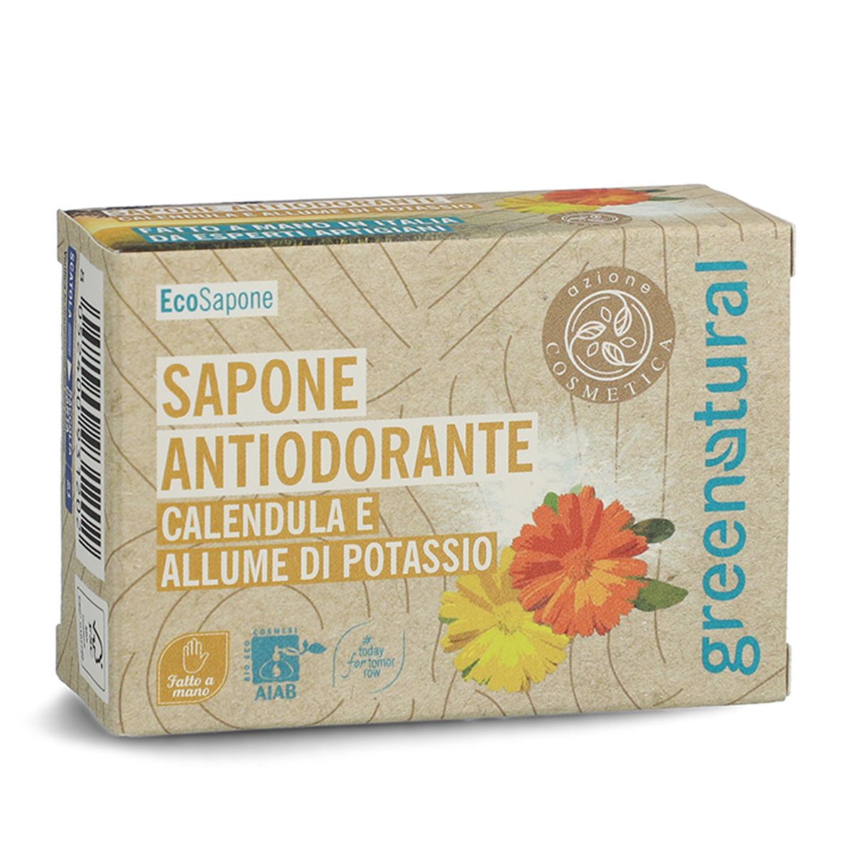 Savon déodorant au calendula et à l'alun 100 g Greenatural