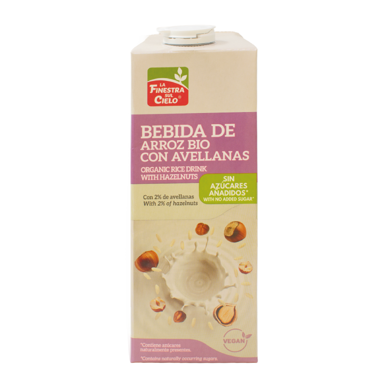 Boisson au riz et aux noisettes bio La Finestra Sul Cielo 1 L