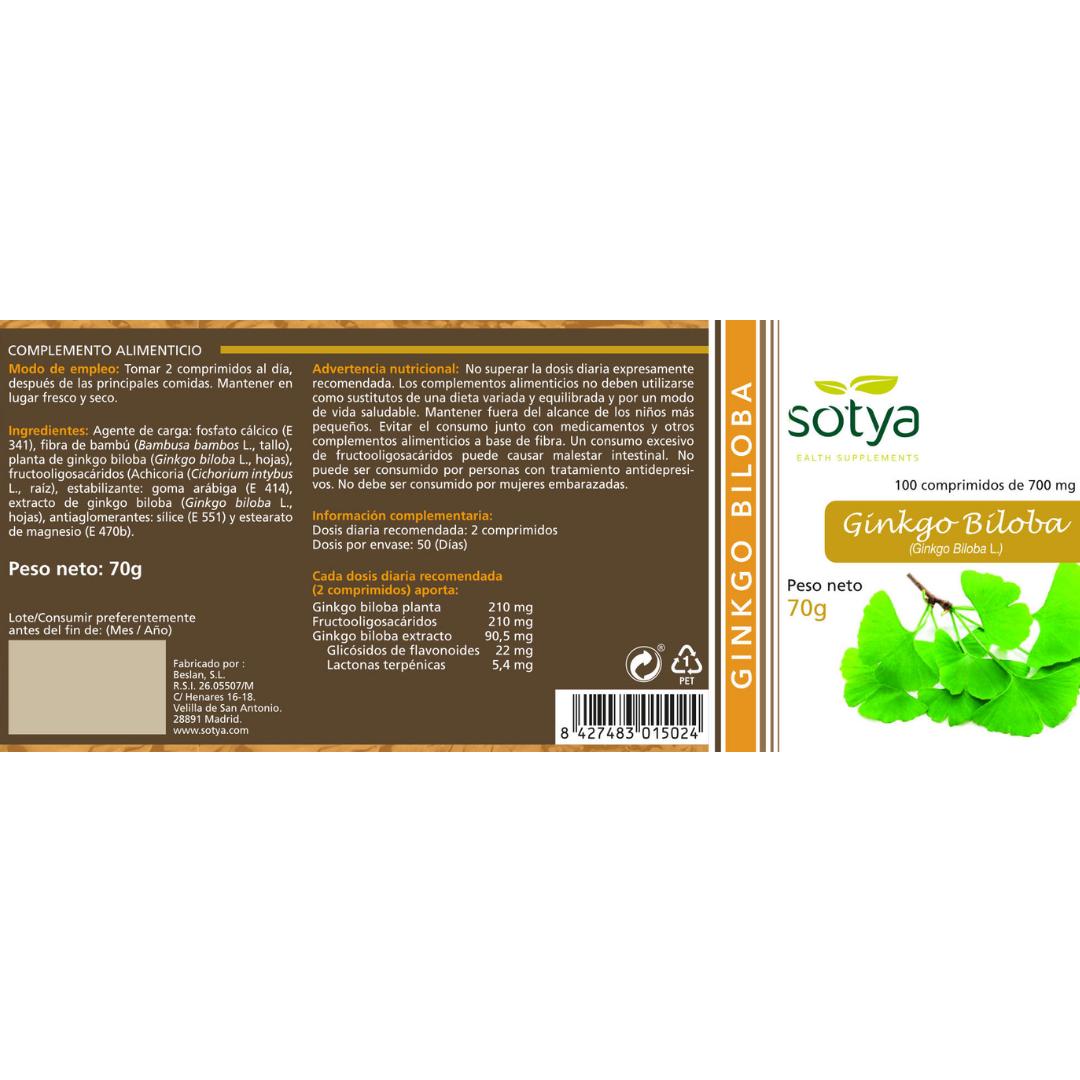 Ginkgo Biloba  Sotya 100 tabletter