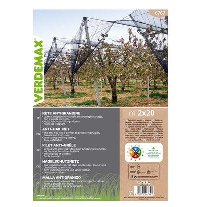 Verdemax anti-hail net 4 x 10 m