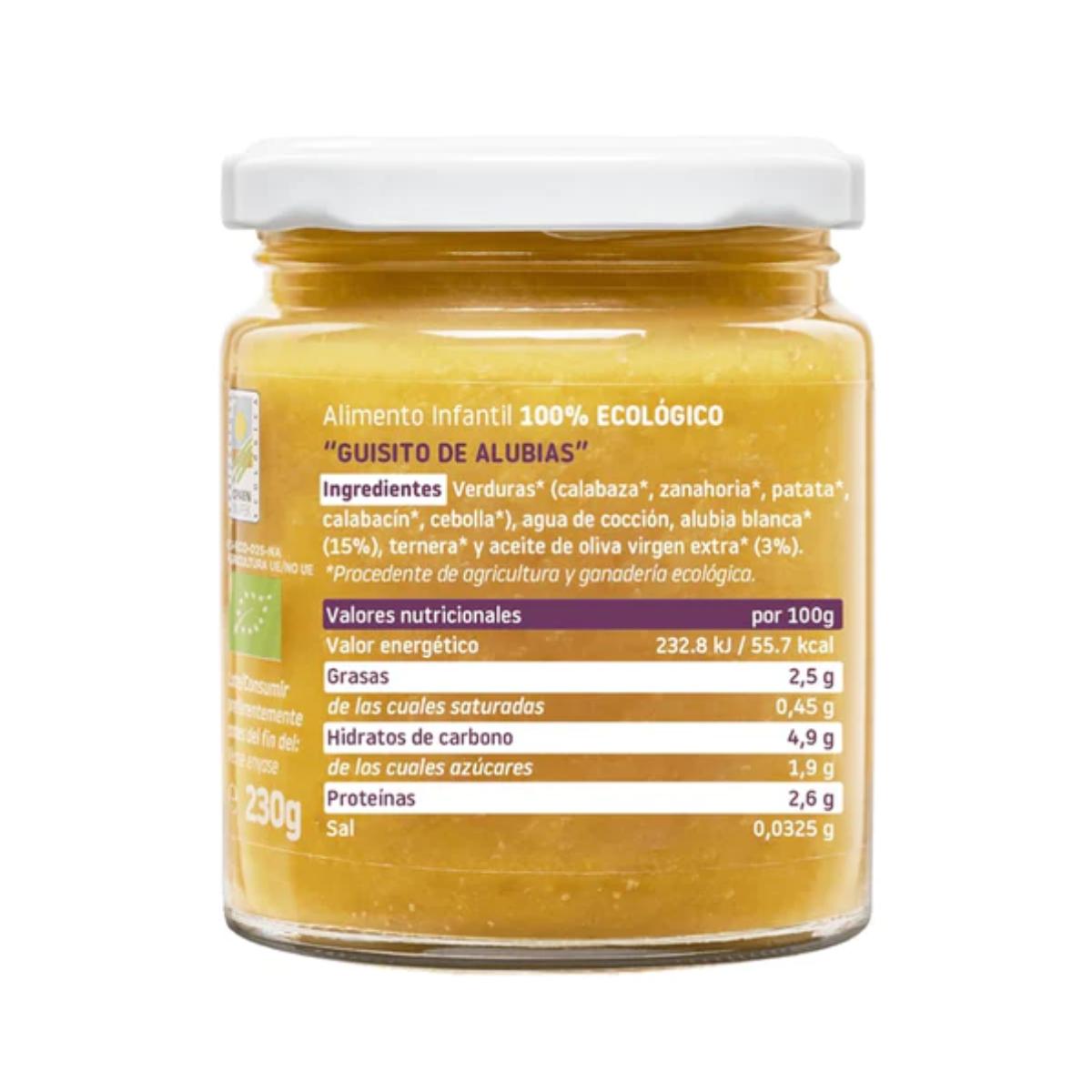 Petit pot BIO Guisito de haricots Smileat, 230 g