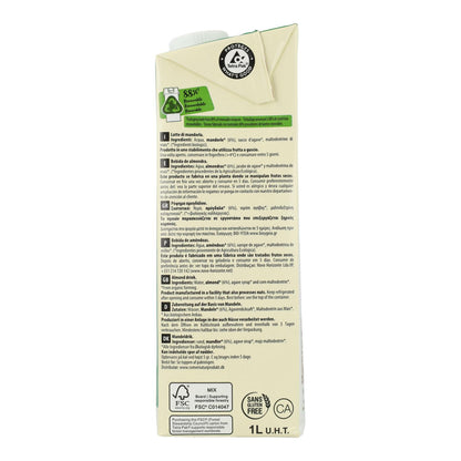 6-pack ekologisk mandeldryck sötad med agave EcoMil 1 l