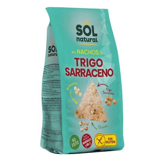 Sol Natural Organic Gluten-Free Buckwheat Nachos with Amaranth and Quinoa 80 g