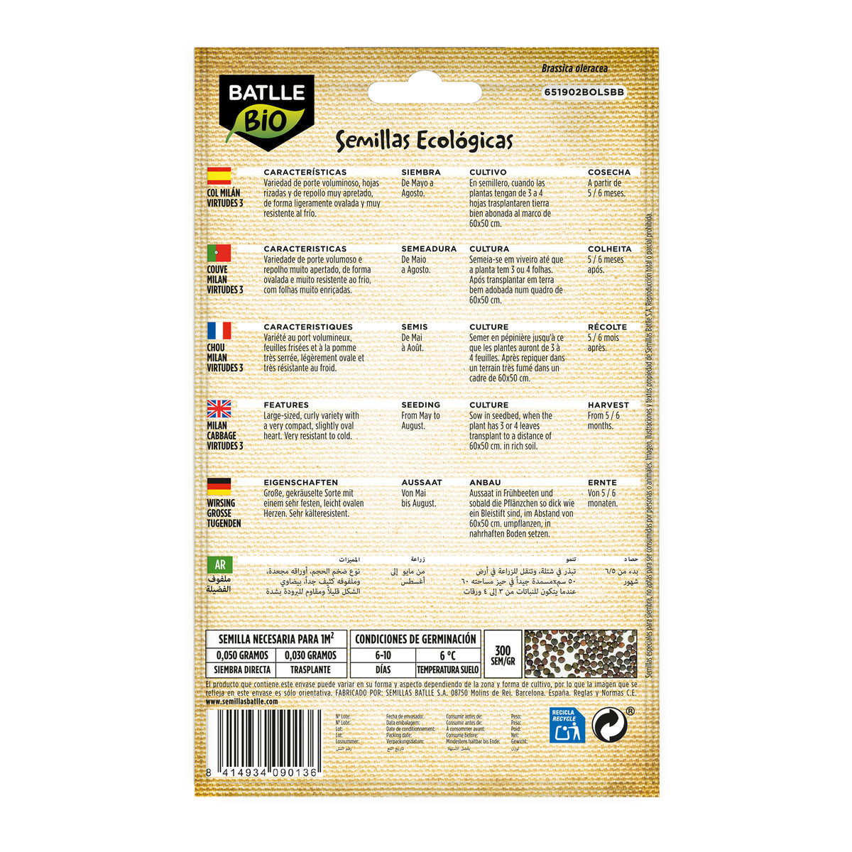 Milaan-kolzaadjes, 3 biologische soorten Batlle