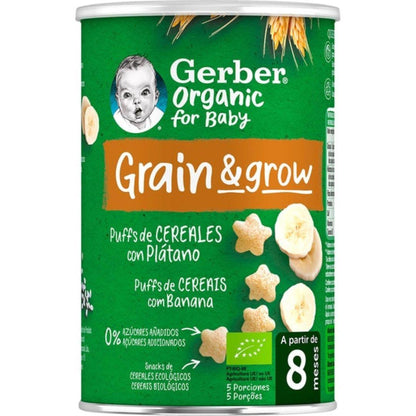 Organiczna przekąska pszenno-ryżowa z bananem Gerber Organic 35 g GERBER Organic Pszenica i ryż z bananem