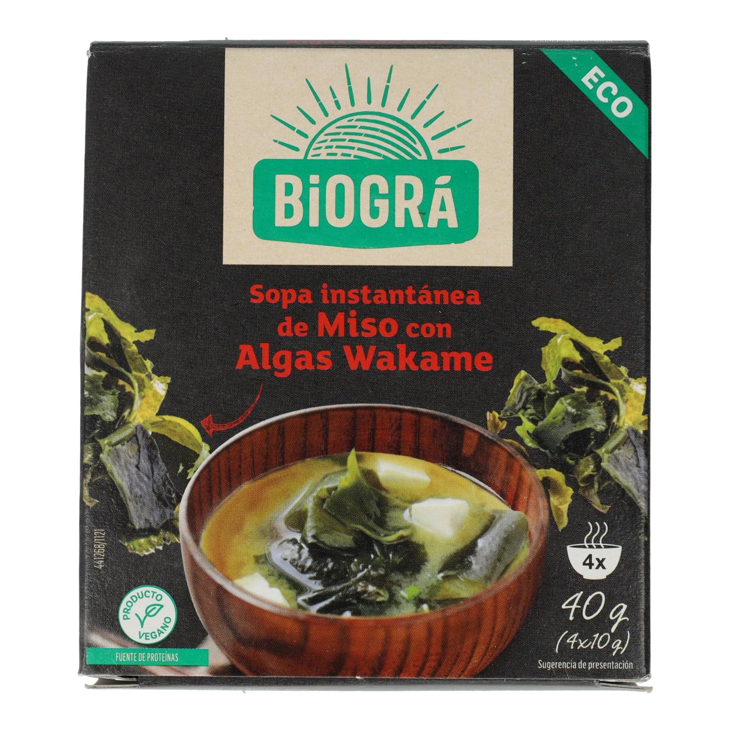 Zuppa di miso rosso e alghe wakame Biográ, 4x10 g