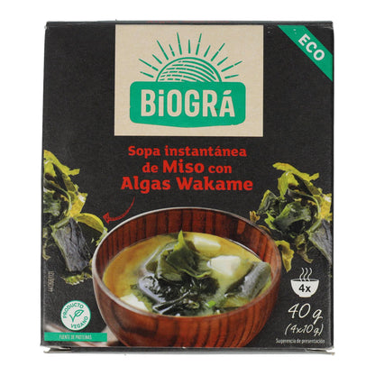 Zuppa di miso rosso e alghe wakame Biográ, 4x10 g