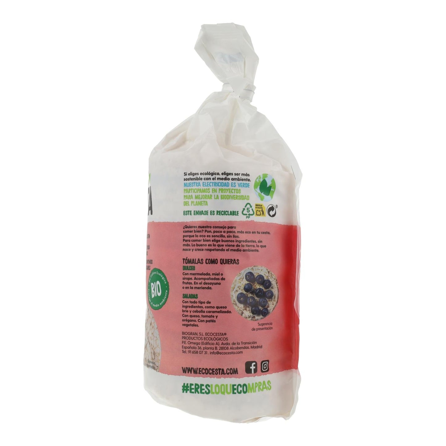 Galettes de riz sans sel ajouté Bio Ecocesta 15 g