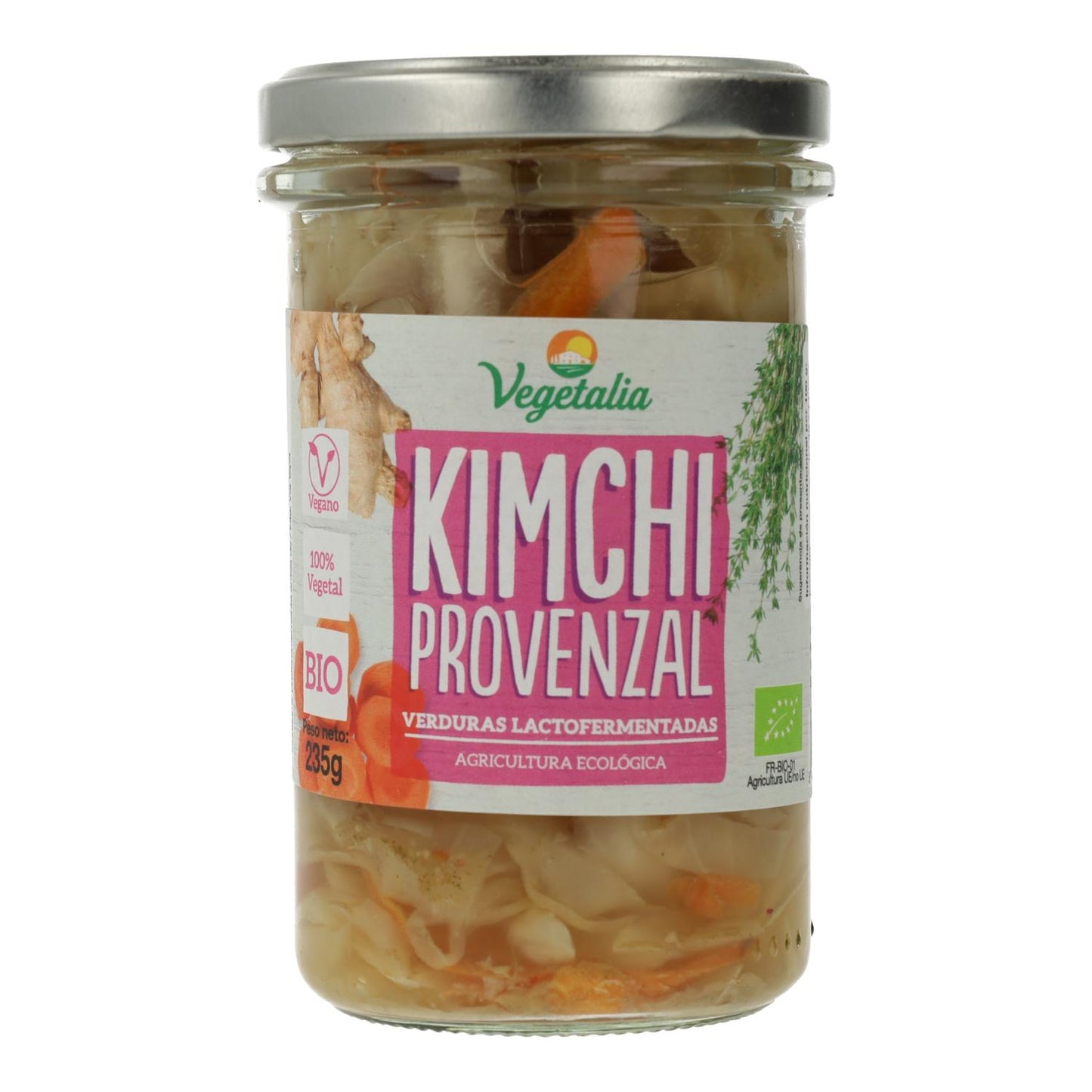Kimchi provençal lacto-fermenté Bio Vegetalia 235 g