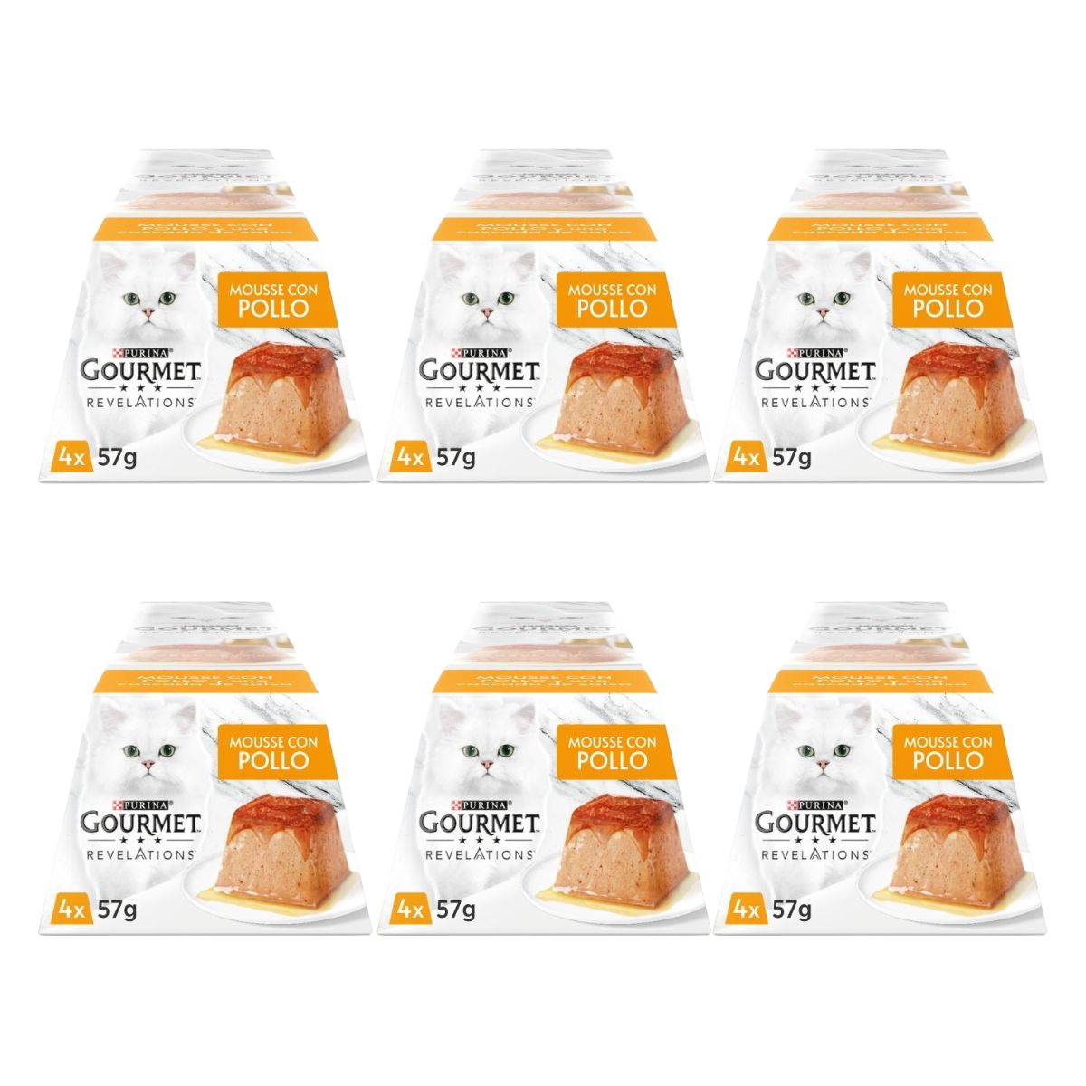 Pack 6 x GOURMET REVELATIONS Mousse au poulet (4 x 57 g)