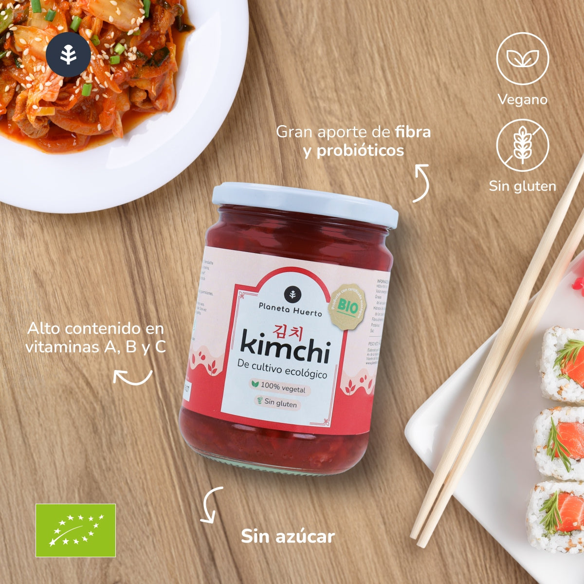3er-Pack Bio-Kimchi Planeta Huerto 420 g