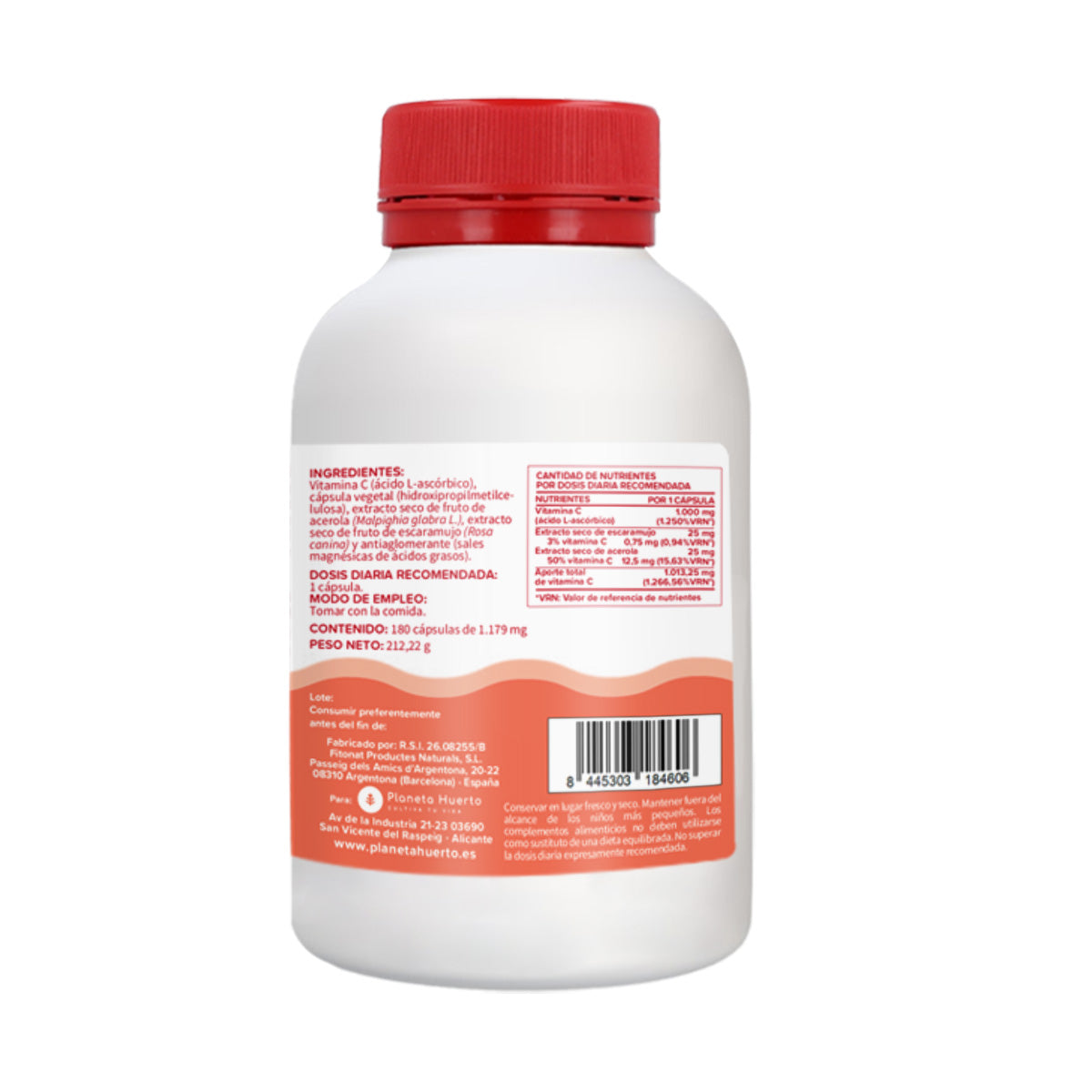 Vitamin C 1000 mg Planeta Huerto 180 vegetarian capsules