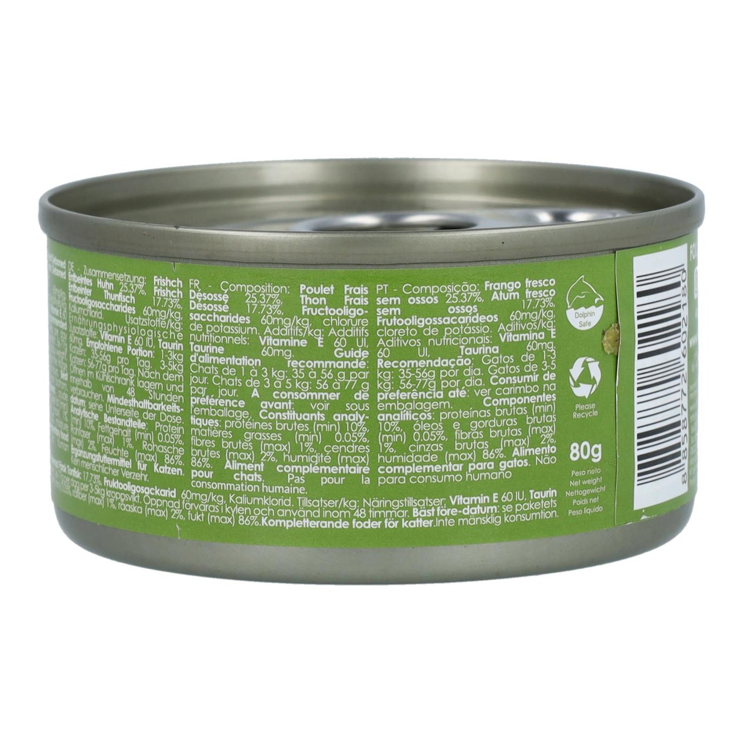 Kit Cat Dose Toppers – Huhn & Thunfisch 80 g Nassfutter für Katzen in Gelatine