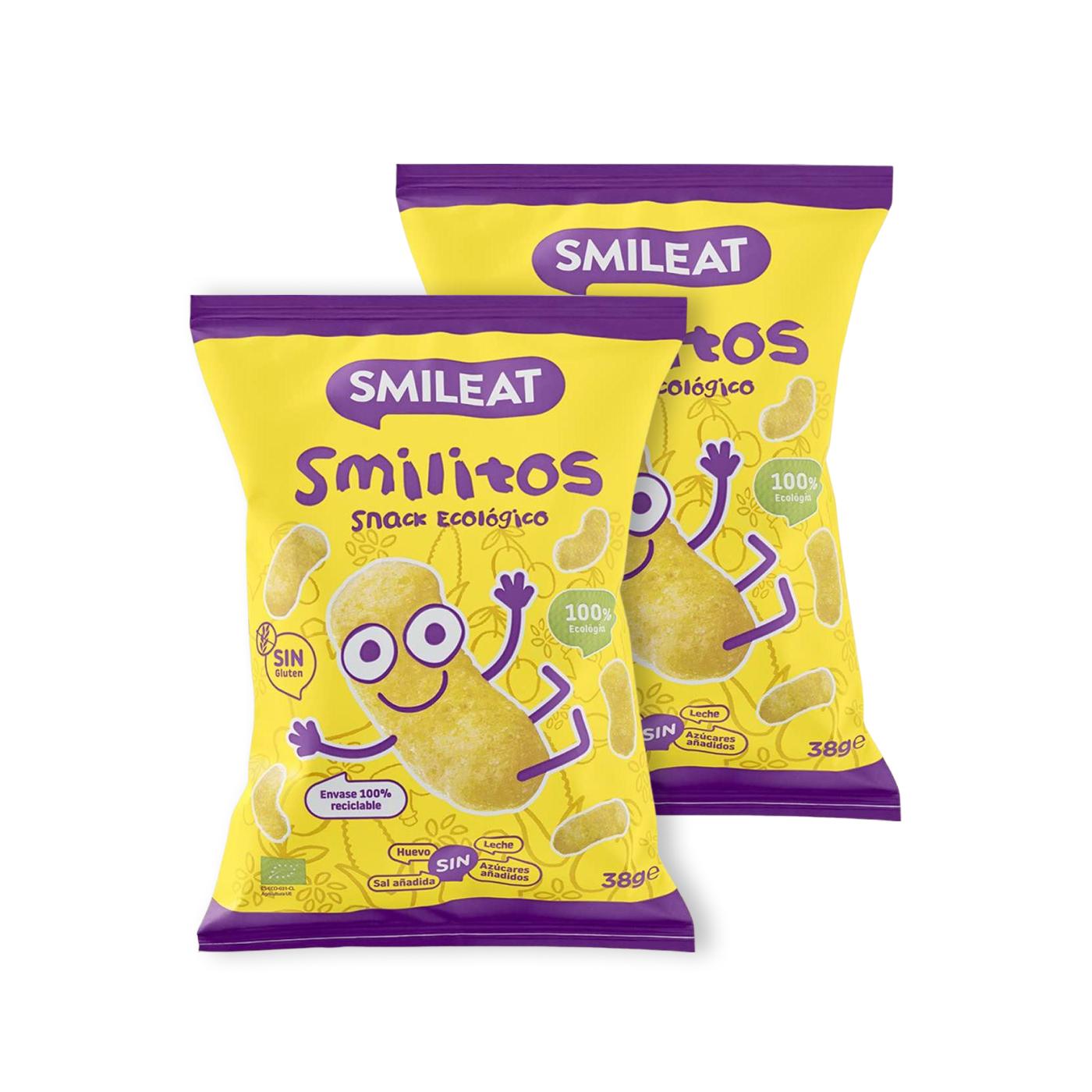 Pack de 2 Smilitos, bouchées de maïs bio Smileat, 38 g