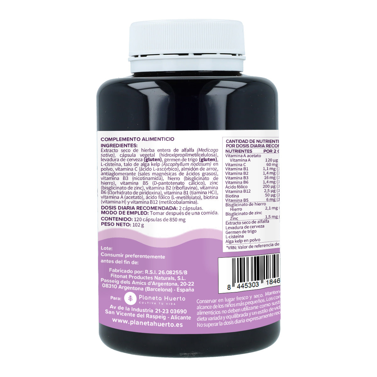 Hair Booster haar, huid en nagels Planeta Huerto 120 capsules