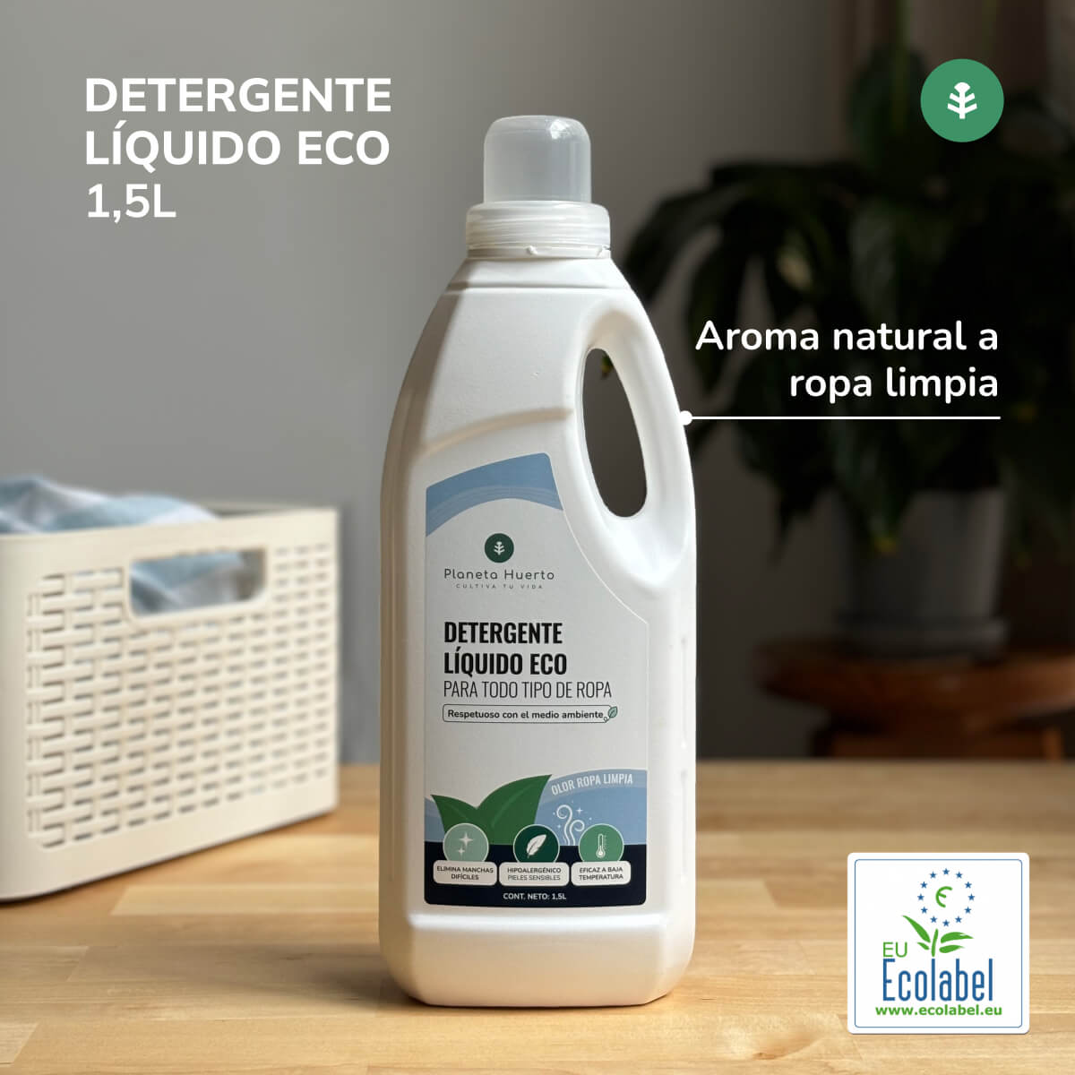 Flüssigwaschmittel ECO Natürlicher sauberer Wäscheduft Planeta Huerto 1,5 Liter