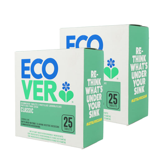 Confezione da 2 detersivi per lavastoviglie Classic Ecover 25 pastiglie da 20 g