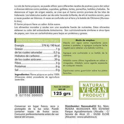 Ñame morado Salud Viva 125 g