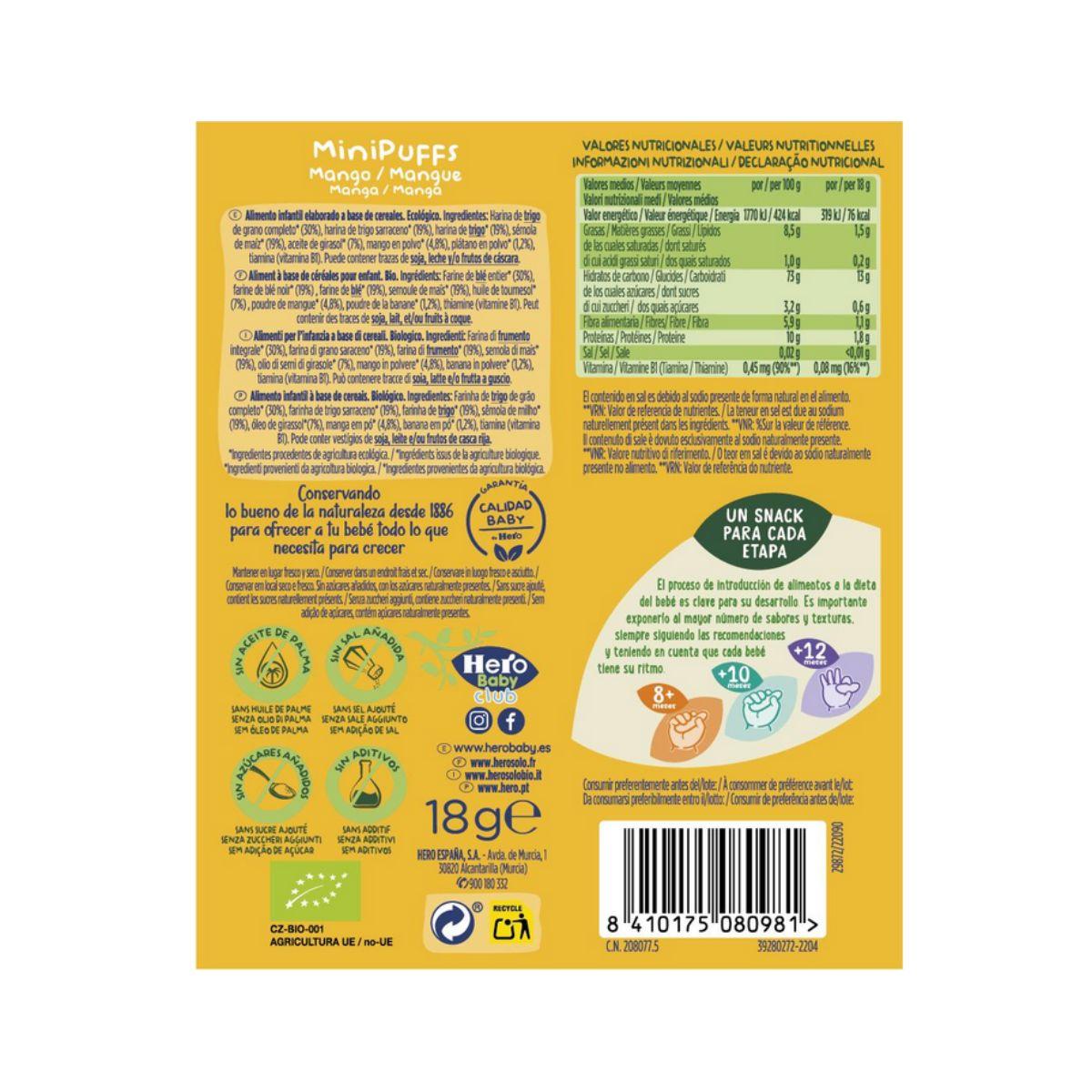 Pakket 7x Eco-mangosnacks 18 g-Hero Solo