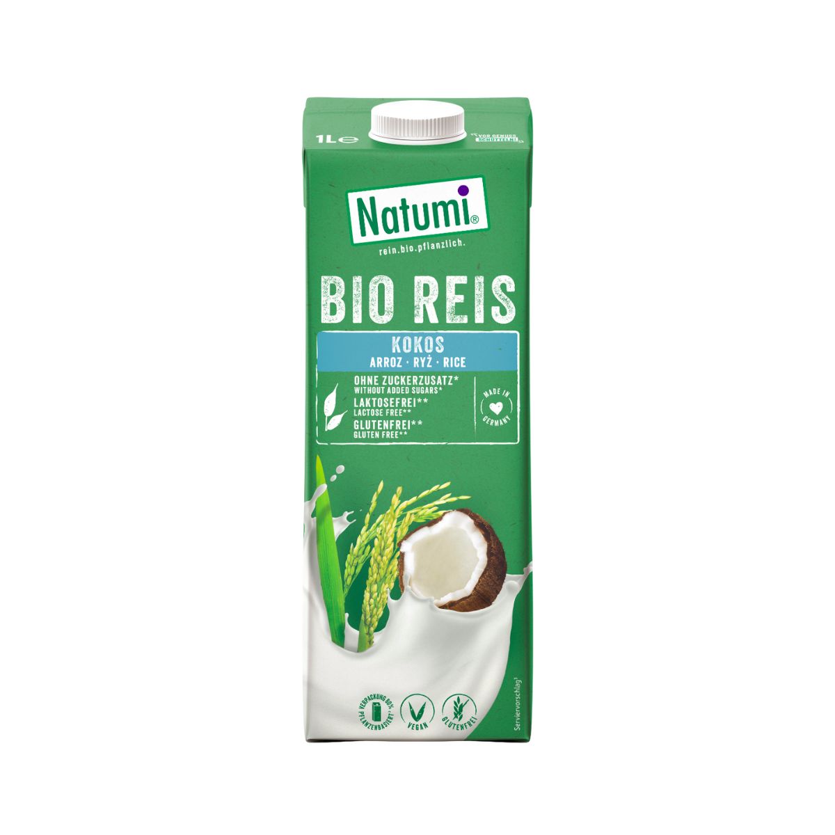 8er-Pack Bio-Reis-Kokos-Getränk Natumi 1 l