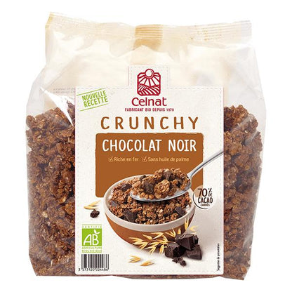 Bio-Müsli Crunchy mit dunkler Schokolade Celnat 500 g