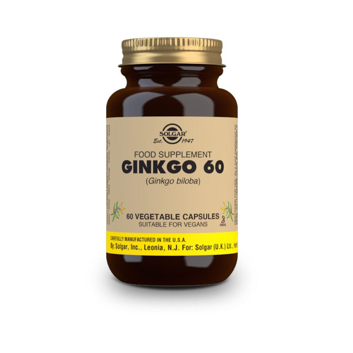 Ginkgo 60, 60 vegetabiliska kapslar
