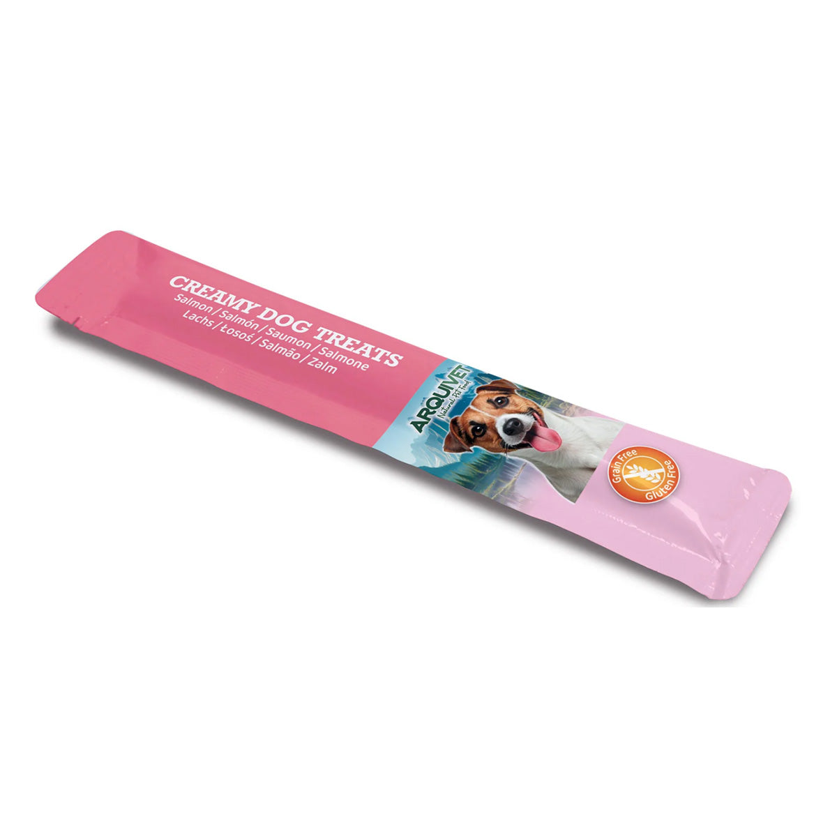 Flüssiger Snack Creamy für Hunde mit Lachs von Arquivet (5 Beutel à 15 g)