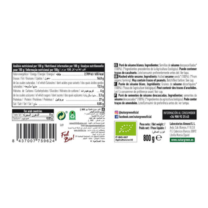 Glutenfri vit tahinkräm Naturgreen 300 g